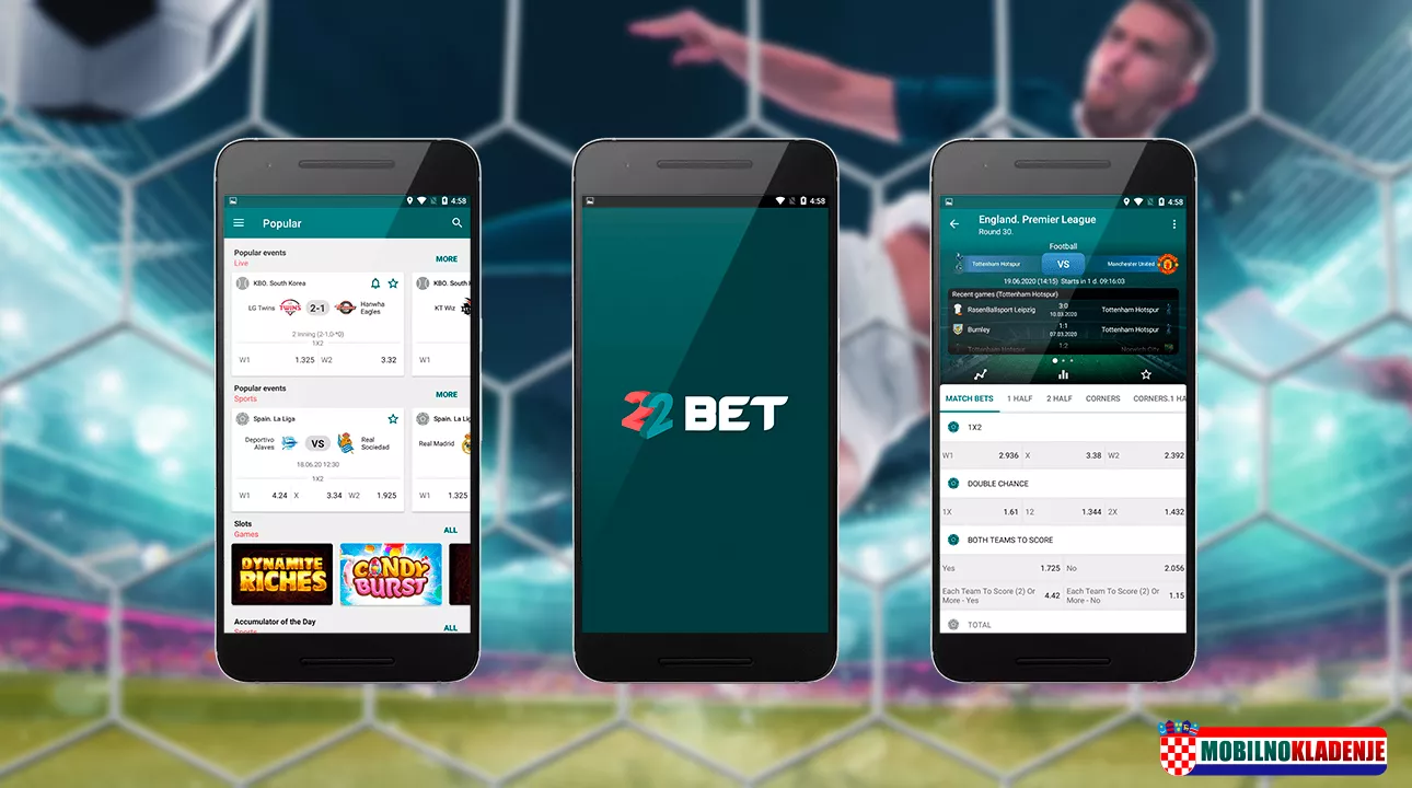  22bet kladionica - aplikacija za iOS i Android