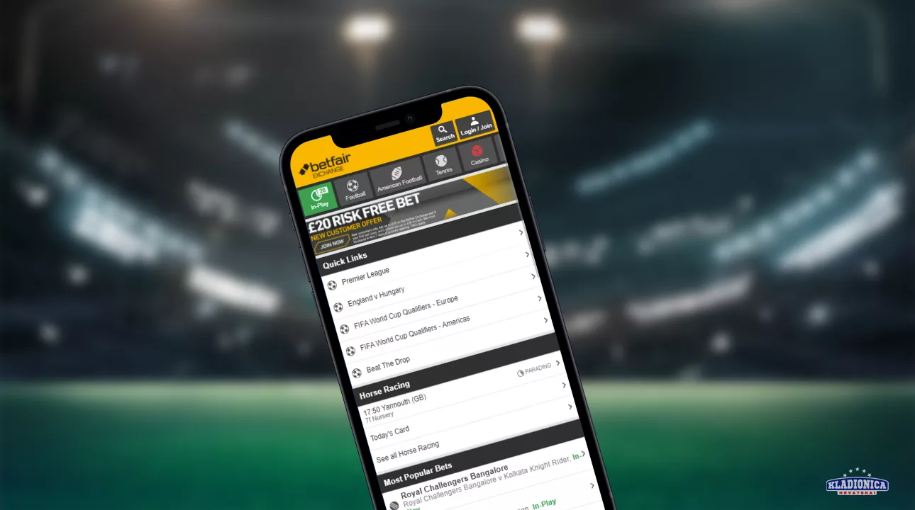 Betfair mobilna verzija