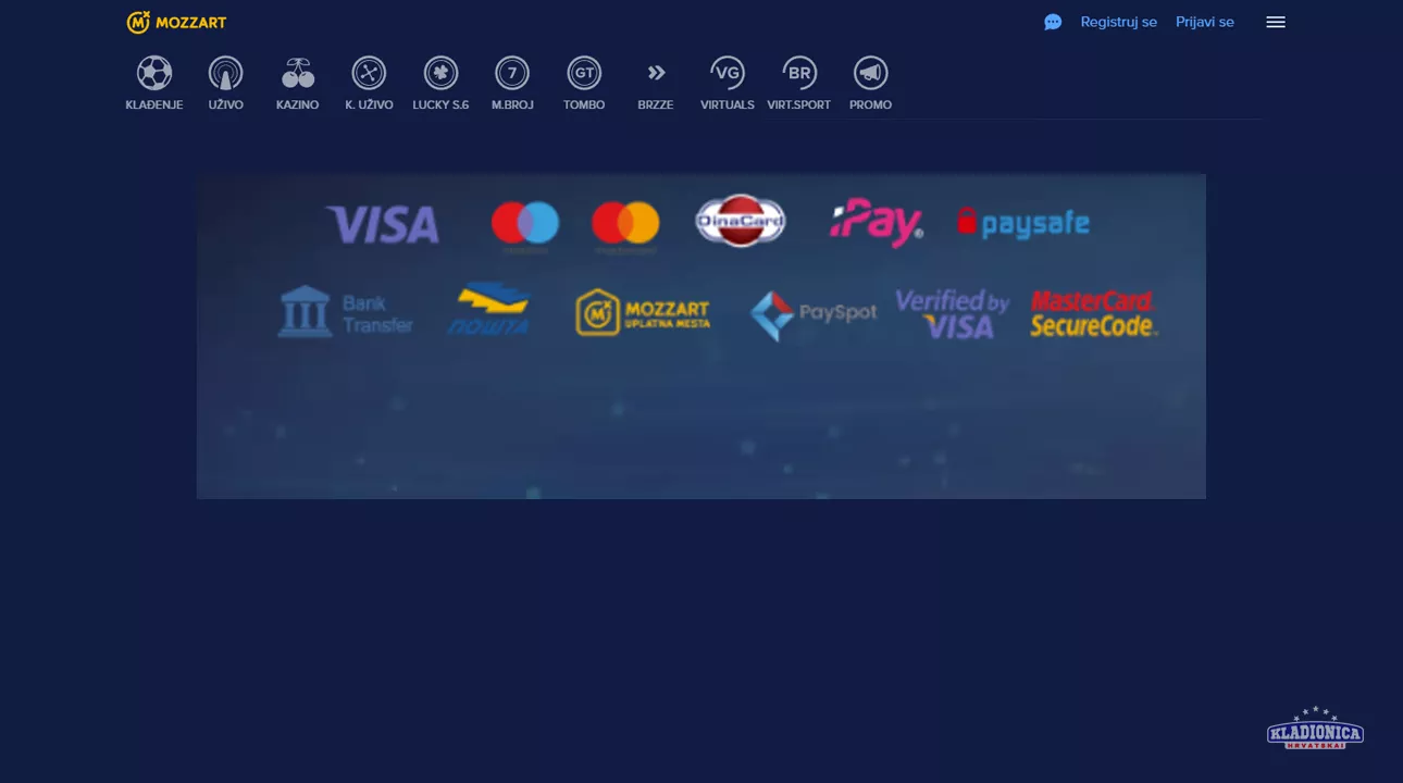 Mozzart Načini uplate i isplate