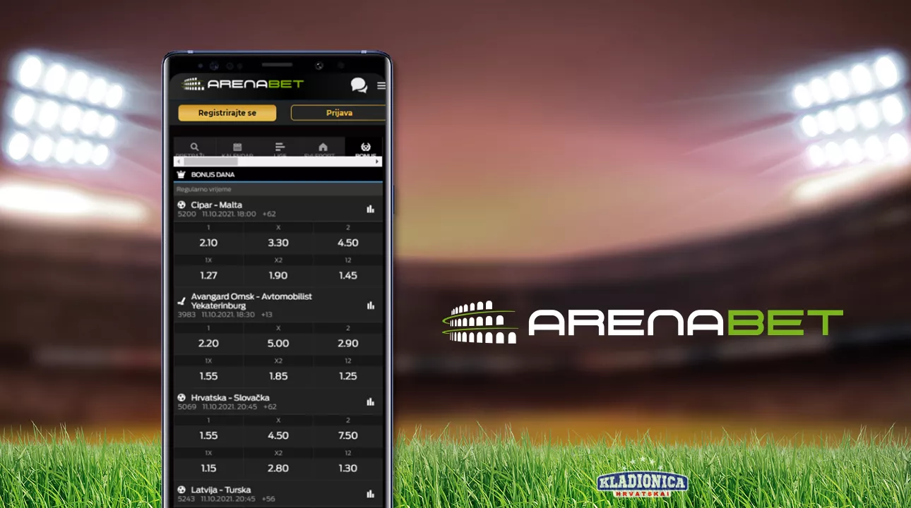 ArenaBet aplikacija za Android