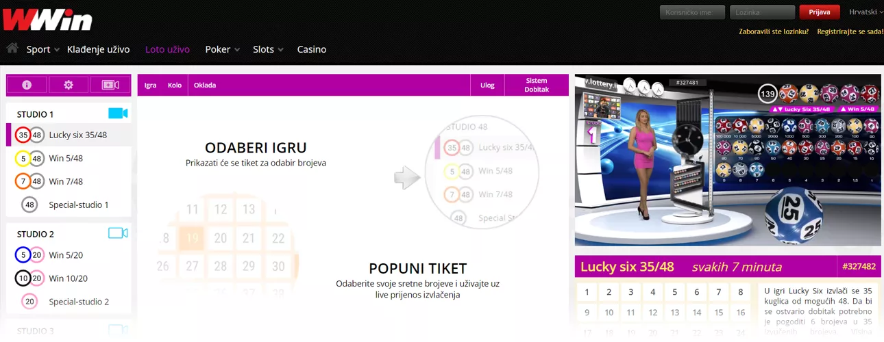 WWin lutrija u kladionici